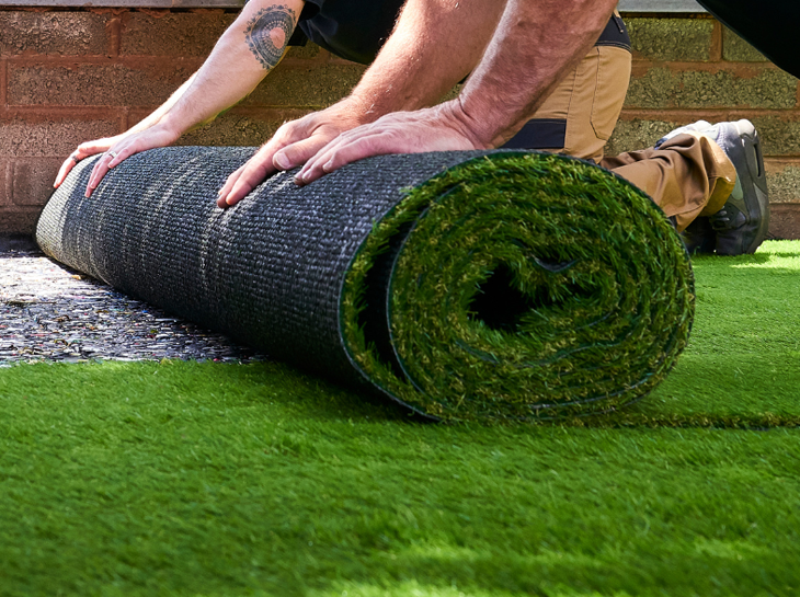 A Roll of Artificial Grass Showcasing Artificial Grass Abu Dhabi Installation